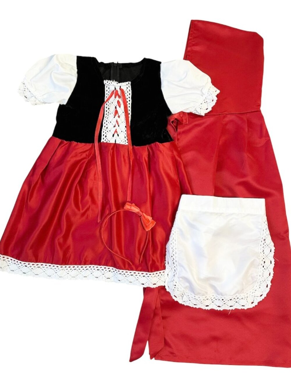 Little Red Riding Hood Dress Cosplay Halloween Costumes for Girls 3-4 Years